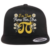 I'm Just Here For The Pi Math Teacher Mathematician Pi Day Great Gift Flat Bill Trucker Hat