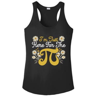 I'm Just Here For The Pi Math Teacher Mathematician Pi Day Great Gift Ladies PosiCharge Competitor Racerback Tank