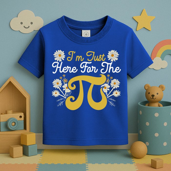 I'm Just Here For The Pi Math Teacher Mathematician Pi Day Great Gift Toddler T-Shirt