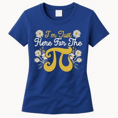 I'm Just Here For The Pi Math Teacher Mathematician Pi Day Great Gift Womens T-Shirt