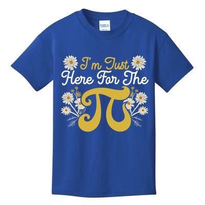 I'm Just Here For The Pi Math Teacher Mathematician Pi Day Great Gift Kids T-Shirt