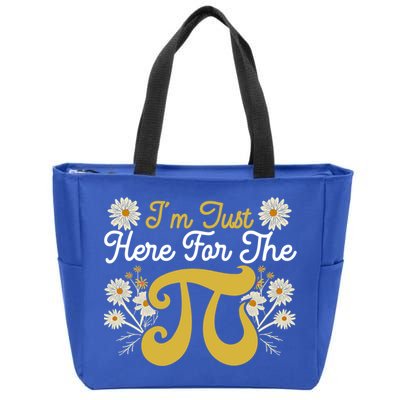 I'm Just Here For The Pi Math Teacher Mathematician Pi Day Great Gift Zip Tote Bag