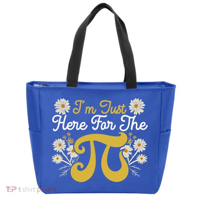 I'm Just Here For The Pi Math Teacher Mathematician Pi Day Great Gift Zip Tote Bag