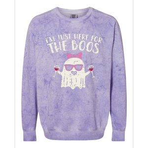 Im Just Here For The Boos Funny Halloween Costume For Funny Colorblast Crewneck Sweatshirt