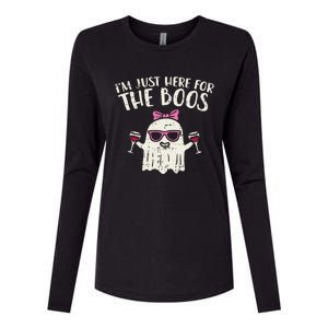 Im Just Here For The Boos Funny Halloween Costume For Funny Womens Cotton Relaxed Long Sleeve T-Shirt