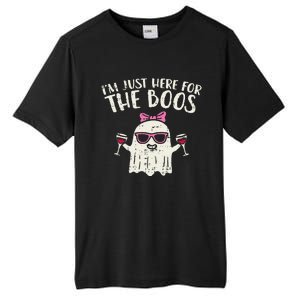 Im Just Here For The Boos Funny Halloween Costume For Funny Tall Fusion ChromaSoft Performance T-Shirt