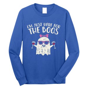 Im Just Here For The Boos Funny Halloween Costume For Funny Long Sleeve Shirt