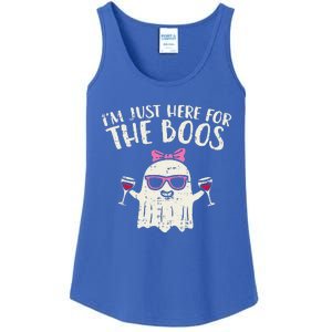 Im Just Here For The Boos Funny Halloween Costume For Funny Ladies Essential Tank