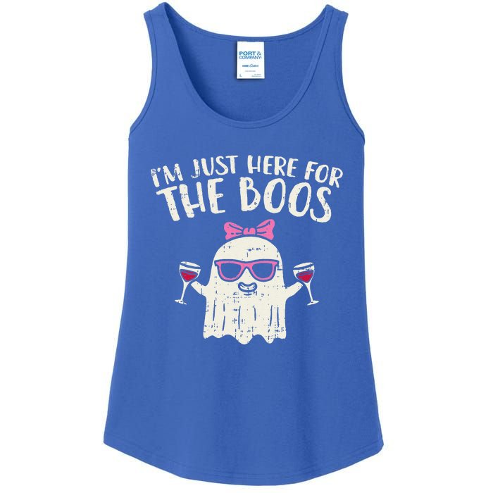 Im Just Here For The Boos Funny Halloween Costume For Funny Ladies Essential Tank