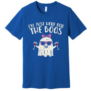 Im Just Here For The Boos Funny Halloween Costume For Funny Premium T-Shirt