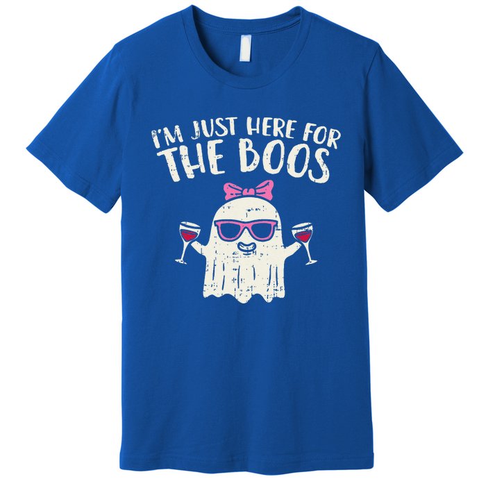 Im Just Here For The Boos Funny Halloween Costume For Funny Premium T-Shirt