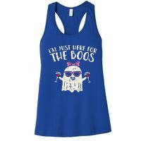 Im Just Here For The Boos Funny Halloween Costume For Funny Women's Racerback Tank