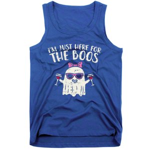 Im Just Here For The Boos Funny Halloween Costume For Funny Tank Top