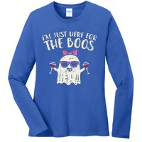 Im Just Here For The Boos Funny Halloween Costume For Funny Ladies Long Sleeve Shirt