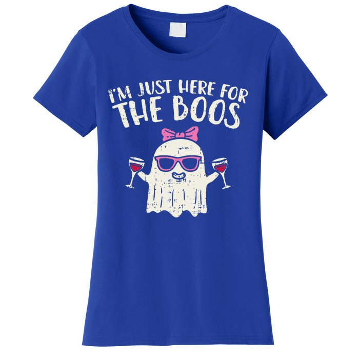 Im Just Here For The Boos Funny Halloween Costume For Funny Women's T-Shirt