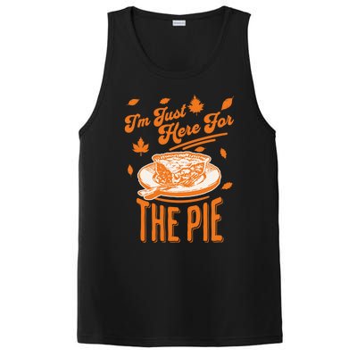 Im Just Here For The Pie Funny Thanksgiving Pumpkin Pie Gift PosiCharge Competitor Tank