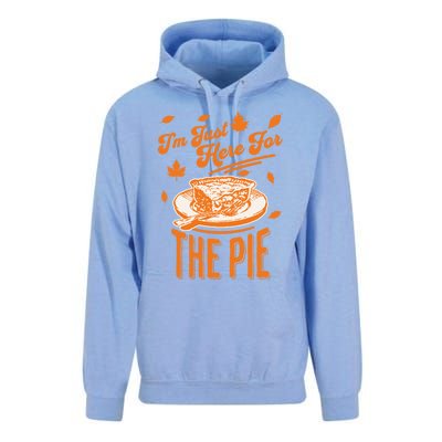 Im Just Here For The Pie Funny Thanksgiving Pumpkin Pie Gift Unisex Surf Hoodie