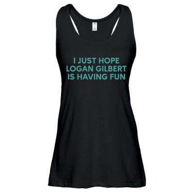 I Just Hope Logan Gilbert Is Having Fun Ladies Essential Flowy Tank