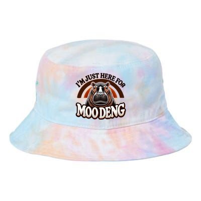 IM Just Here For Moo Deng Cute Baby Hippo 2024 Meme Tie Dye Newport Bucket Hat