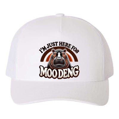 IM Just Here For Moo Deng Cute Baby Hippo 2024 Meme Yupoong Adult 5-Panel Trucker Hat