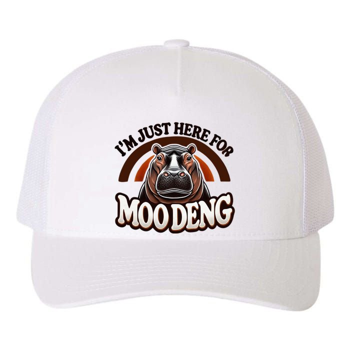 IM Just Here For Moo Deng Cute Baby Hippo 2024 Meme Yupoong Adult 5-Panel Trucker Hat