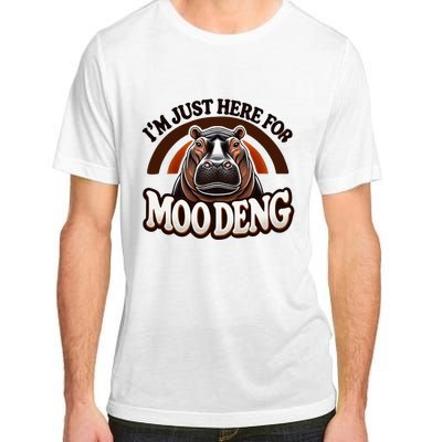 IM Just Here For Moo Deng Cute Baby Hippo 2024 Meme Adult ChromaSoft Performance T-Shirt