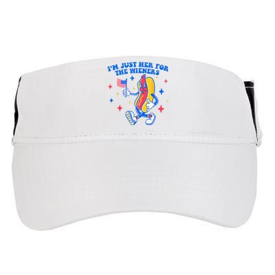 I'm Just Here For The Wieners Funny Fourth of July Adult Drive Performance Visor