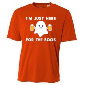 IM Just Here For The Boos Cool Gift Funny Halloween Beer Gift Cooling Performance Crew T-Shirt