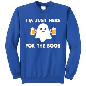 IM Just Here For The Boos Cool Gift Funny Halloween Beer Gift Sweatshirt