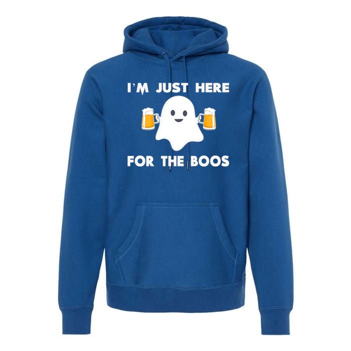 IM Just Here For The Boos Cool Gift Funny Halloween Beer Gift Premium Hoodie