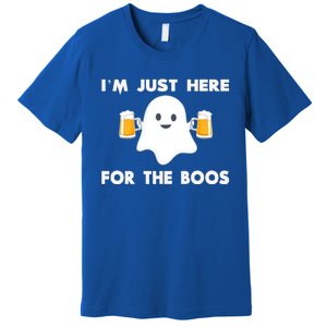 IM Just Here For The Boos Cool Gift Funny Halloween Beer Gift Premium T-Shirt