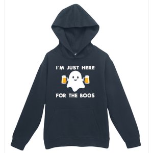 IM Just Here For The Boos Cool Gift Funny Halloween Beer Gift Urban Pullover Hoodie