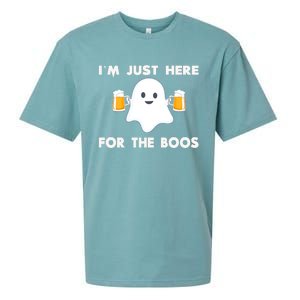 IM Just Here For The Boos Cool Gift Funny Halloween Beer Gift Sueded Cloud Jersey T-Shirt