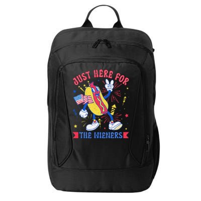 IM Just Here For The Wieners Funny Hot Dog 4th Of July City Backpack