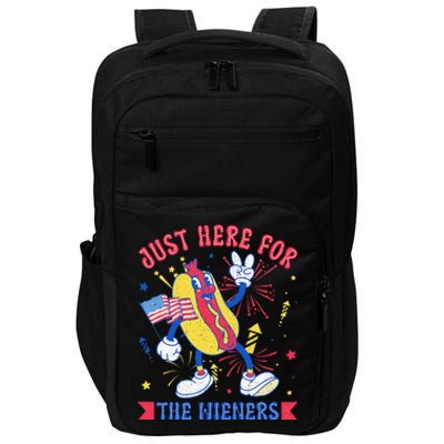 IM Just Here For The Wieners Funny Hot Dog 4th Of July Impact Tech Backpack