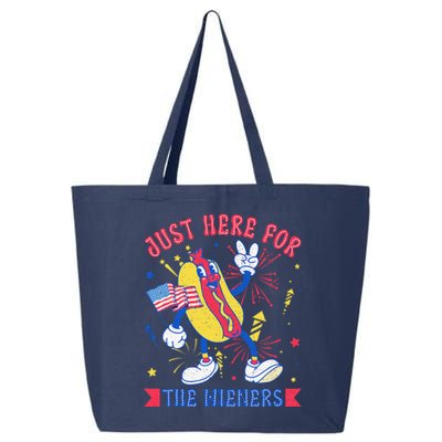 IM Just Here For The Wieners Funny Hot Dog 4th Of July 25L Jumbo Tote