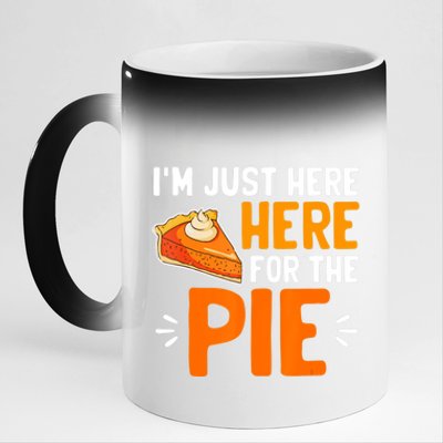 I'm Just Here For The Pie Thanksgiving Pumpkin Pie Family 11oz Black Color Changing Mug