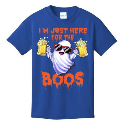 Im Just Here For The Boos Ghost Ing Halloween Beer Gift Kids T-Shirt