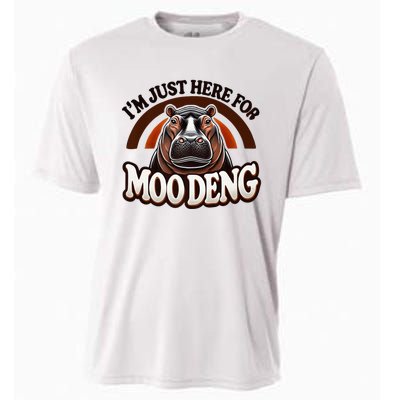 IM Just Here For Moo Deng Cute Baby Hippo 2024 Meme Vintage Rainbow Cooling Performance Crew T-Shirt