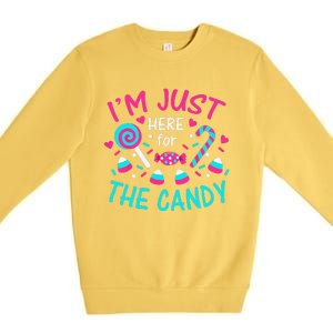 Im Just Here For The Candy Halloween Premium Crewneck Sweatshirt