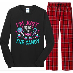 Im Just Here For The Candy Halloween Long Sleeve Pajama Set