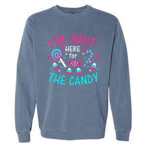 Im Just Here For The Candy Halloween Garment-Dyed Sweatshirt