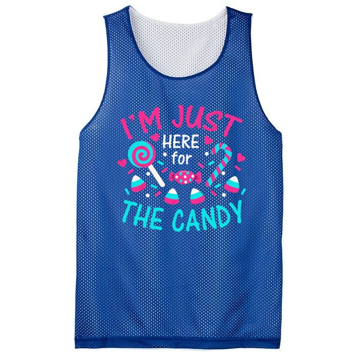 Im Just Here For The Candy Halloween Mesh Reversible Basketball Jersey Tank