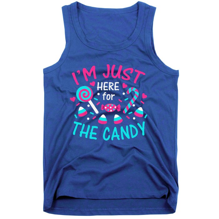 Im Just Here For The Candy Halloween Tank Top