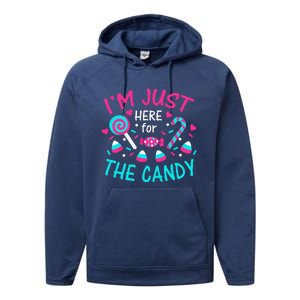 Im Just Here For The Candy Halloween Performance Fleece Hoodie