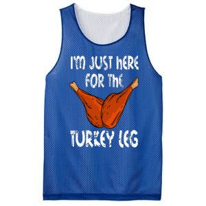 I'm just here for the Turkey Leg Funny Thanksgiving Dinner Mesh Reversible Basketball Jersey Tank