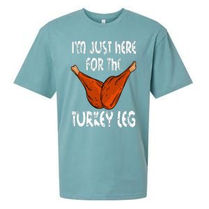 I'm just here for the Turkey Leg Funny Thanksgiving Dinner Sueded Cloud Jersey T-Shirt