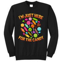 Im Just Here For The Candy Funny Halloween Pun Sweatshirt