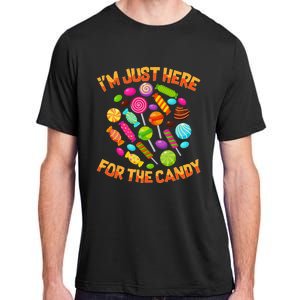 Im Just Here For The Candy Funny Halloween Pun Adult ChromaSoft Performance T-Shirt