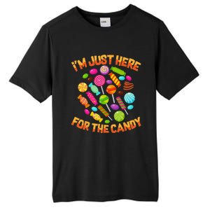 Im Just Here For The Candy Funny Halloween Pun Tall Fusion ChromaSoft Performance T-Shirt